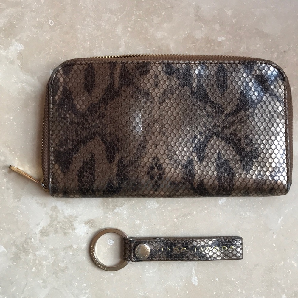 Jacobs by Marc Jacobs Snakeskin Wallet + Keyring
